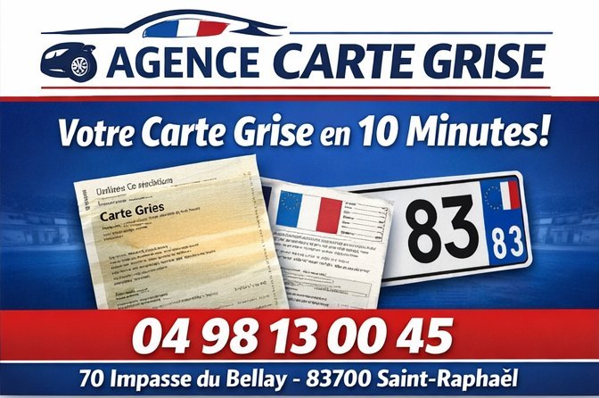 Carte grise en 10 minutes à Saint-Raphaël — Service immatriculation Var 83